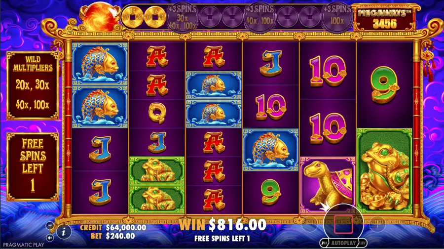 Screenshot of Lucky Phoenix Megaways 2 Enhanced RTP slot free spins