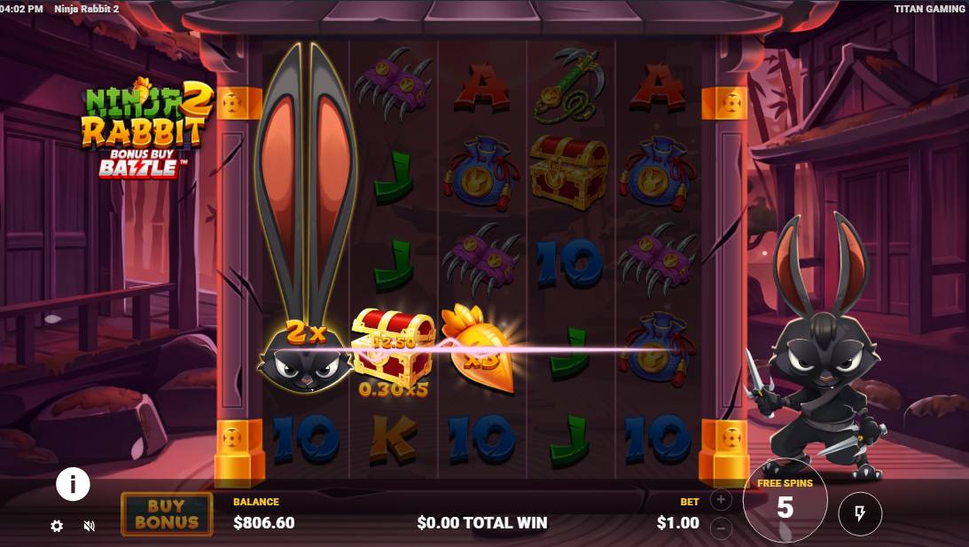 Ninja Rabbit 2 bonus game