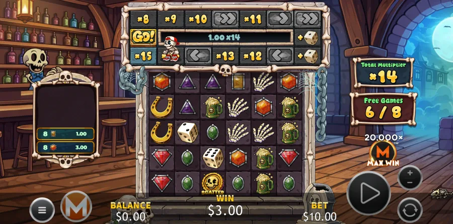 Rollin' The Bones bonus game