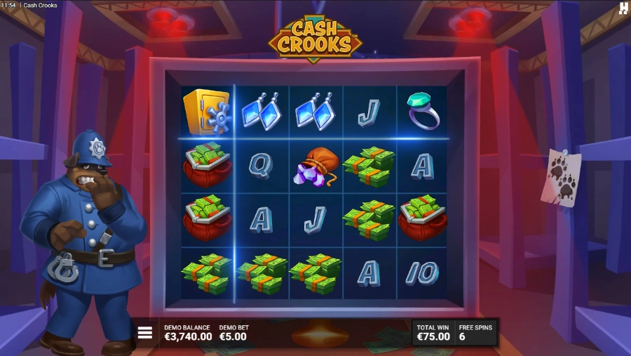Cash Crooks Slot Bonus Game