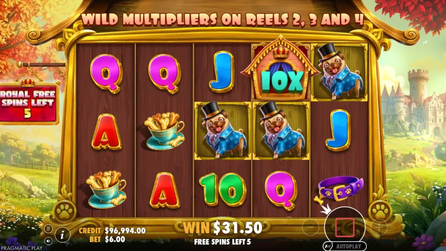 The Dog Mansion Royal Hunt Slot Bonus Game