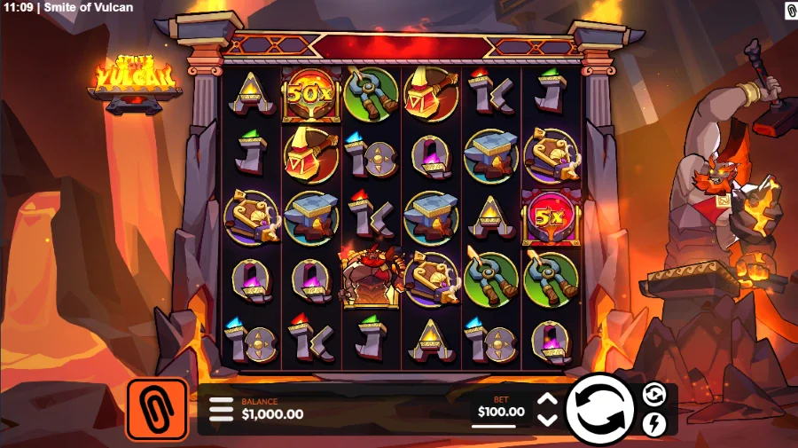 Screenshot of Smite Of Vulcan slot