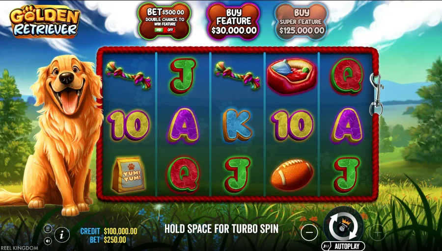Screenshot of Golden Retriever slot