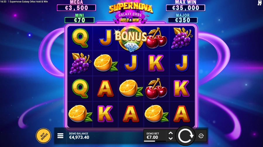 Supernova Galaxy Orbs Slot Base Game
