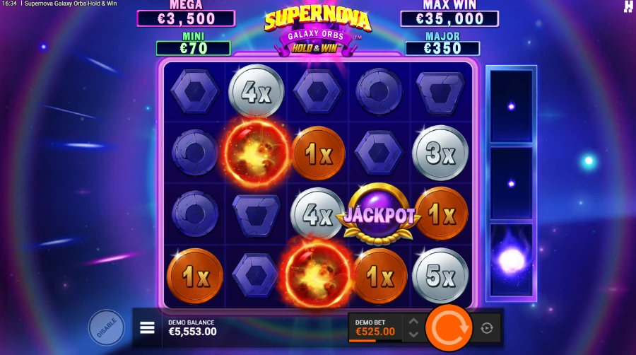 Supernova Galaxy Orbs Slot Bonus Game