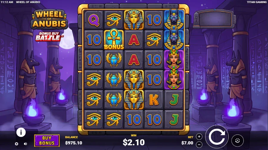 Wheel of Anubis Slot Base Game
