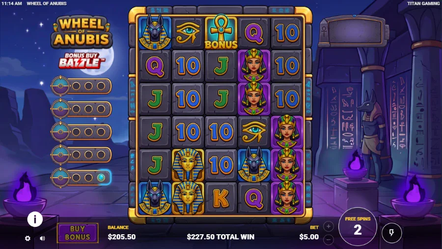 Wheel of Anubis Slot Bonus Game