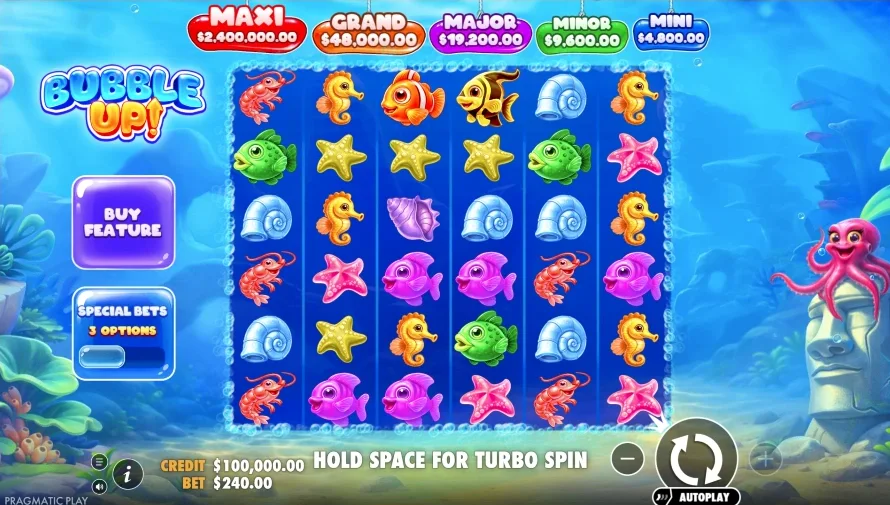 Screenshot of Bubble Up! Slot