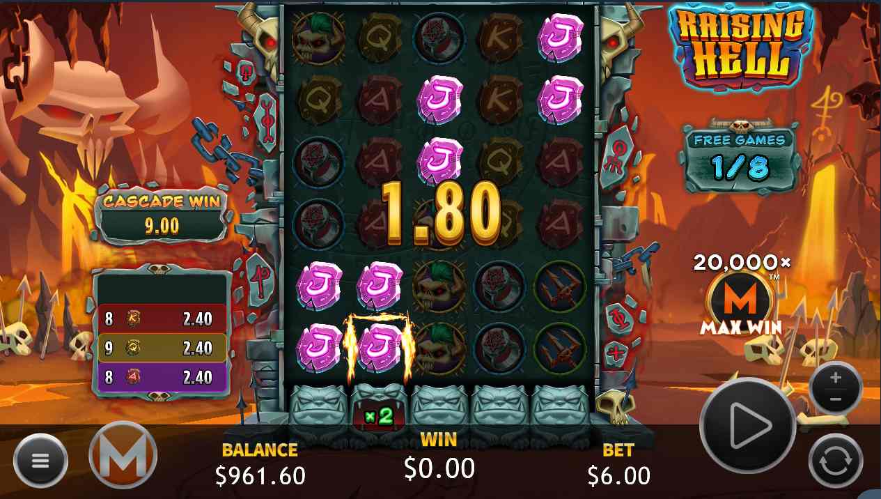 Raising Hell bonus game