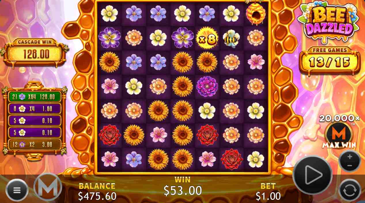 Bee Dazzled bonus game