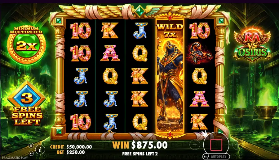 Screenshot of Ra Vs Osiris slot