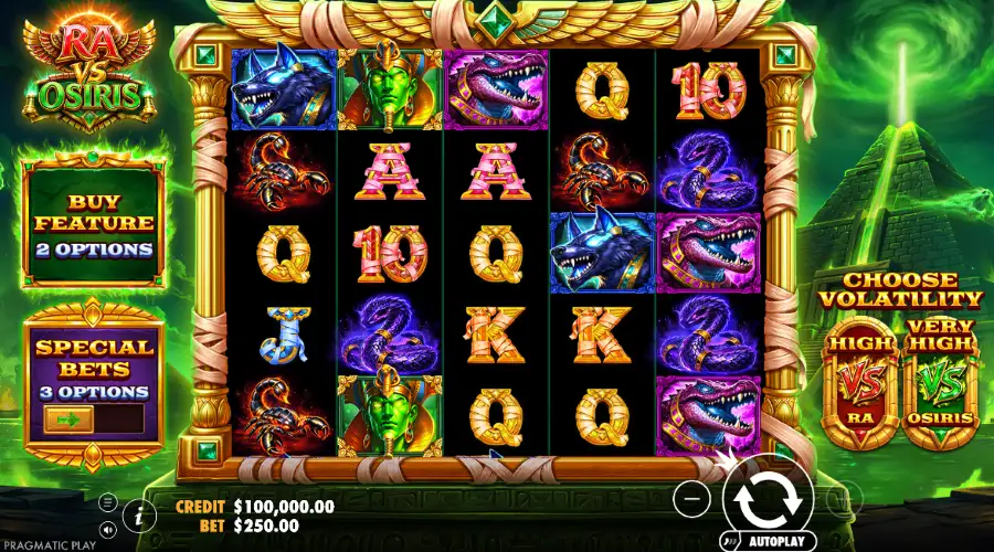 Screenshot of Ra Vs Osiris slot