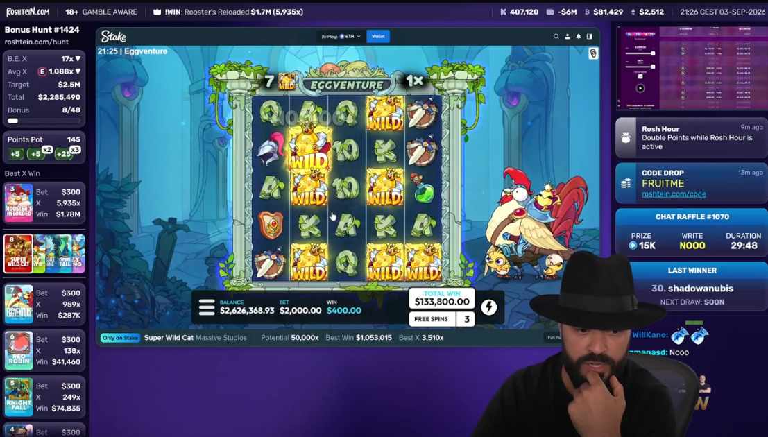 Eggventure Rosh stream
