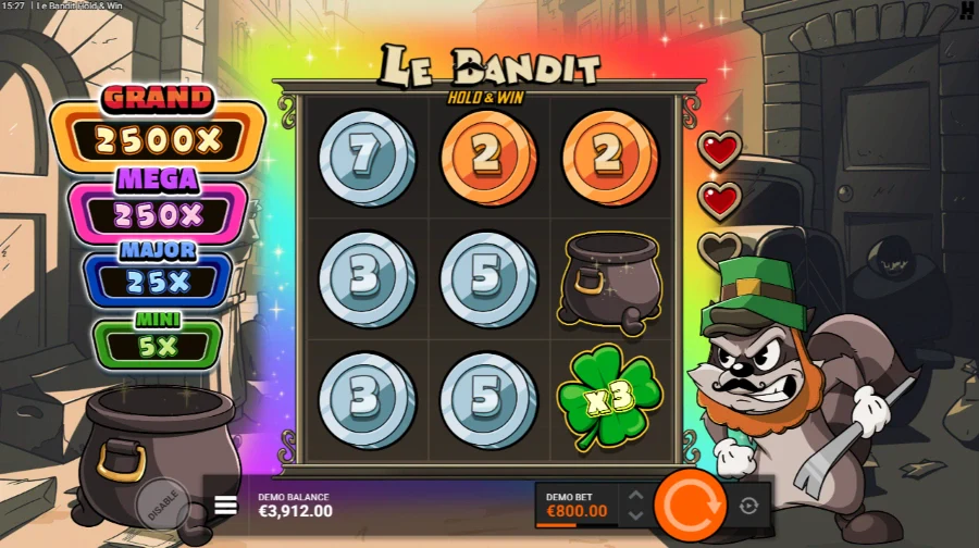 Le Bandit Hold & Win Slot Hacksaw Gaming
