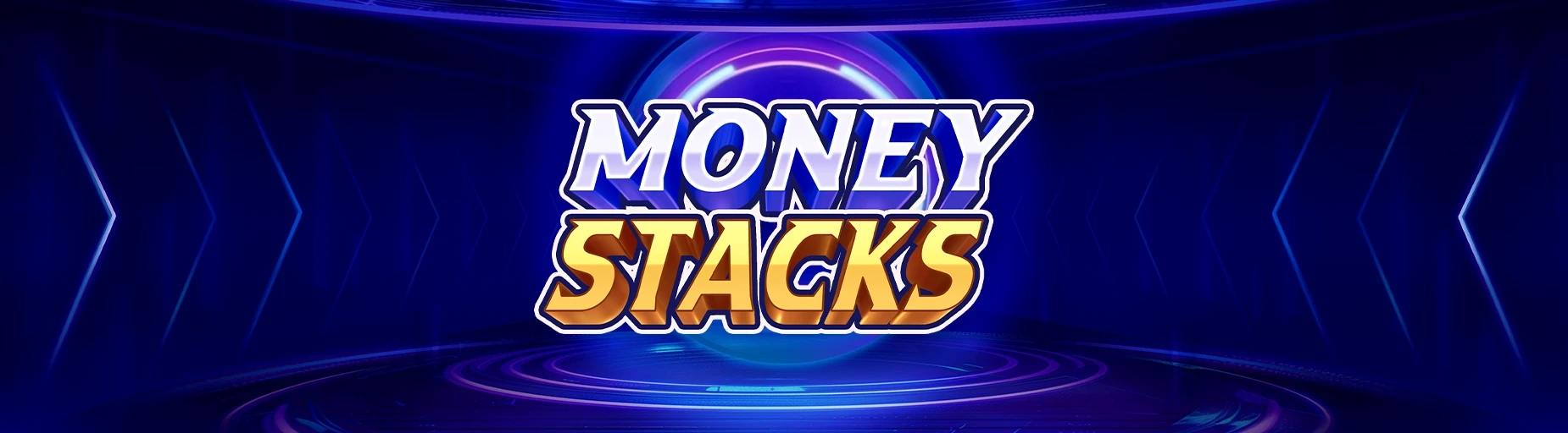 Money Stacks Pragmatic Game logo against a blue background