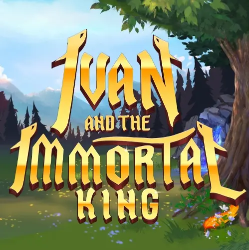 the name of the slot on the background with forest