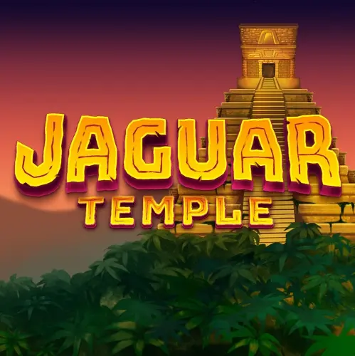 jaguar temple in yellow letters and in jungle background