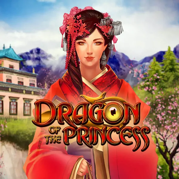 princess in traditional red asian kimono